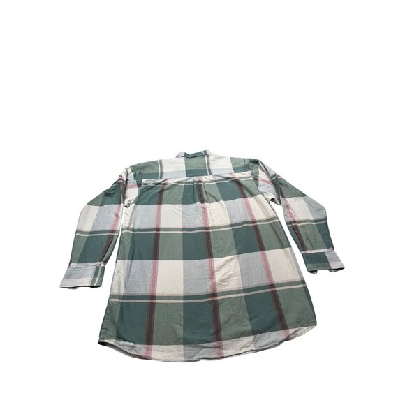 Twenty X Mens XL Green Brown Plaid Western Rodeo Ranch Hand Button-Up Shirt - Picture 2 of 8